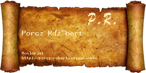 Porcz Róbert névjegykártya